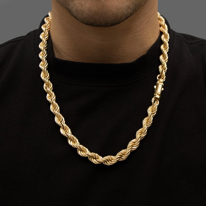 Cadena oro 10k hueca Torzal - Imagen 2