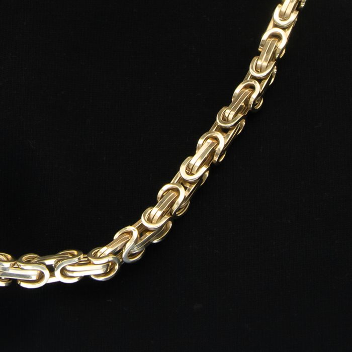 Cadena Bizantina Cubica 10K - Imagen 2