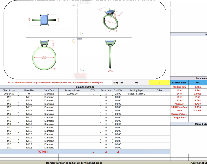 2ct solitario corte esmeralda - Imagen 3