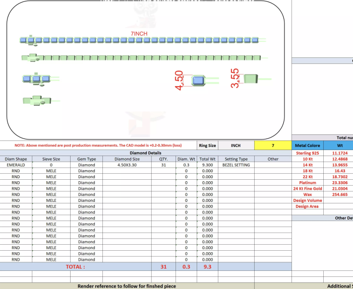 5mm Pulsera diamantes corte esmeralda montura bicel - Imagen 3