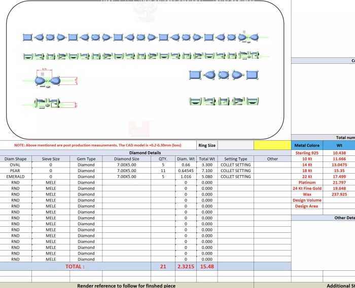 Pulso diamantes OVAL, ESMERALDA, PERA - Imagen 3