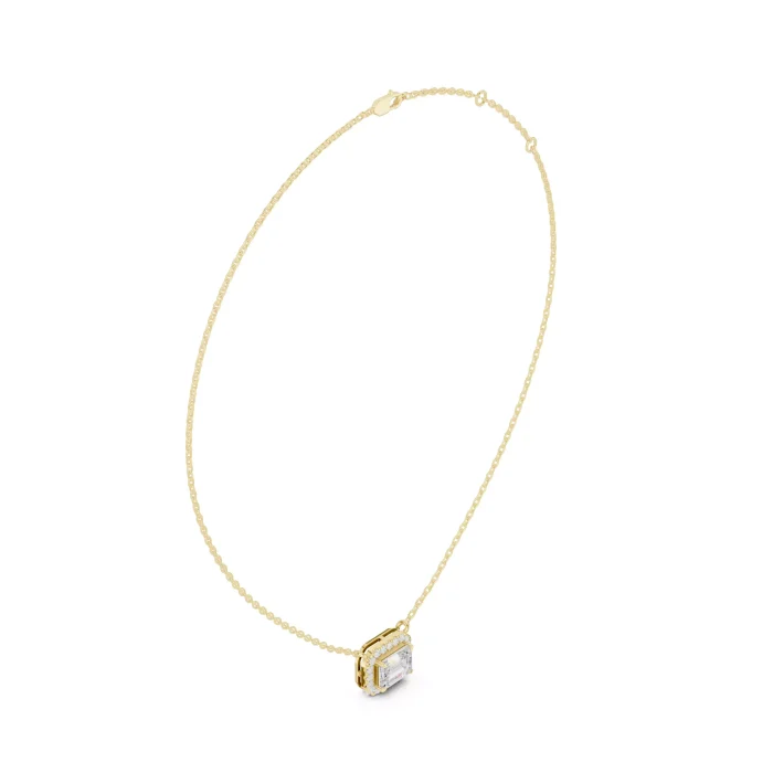 Dije con Diamante Solitario Corte Esmeralda - Imagen 5
