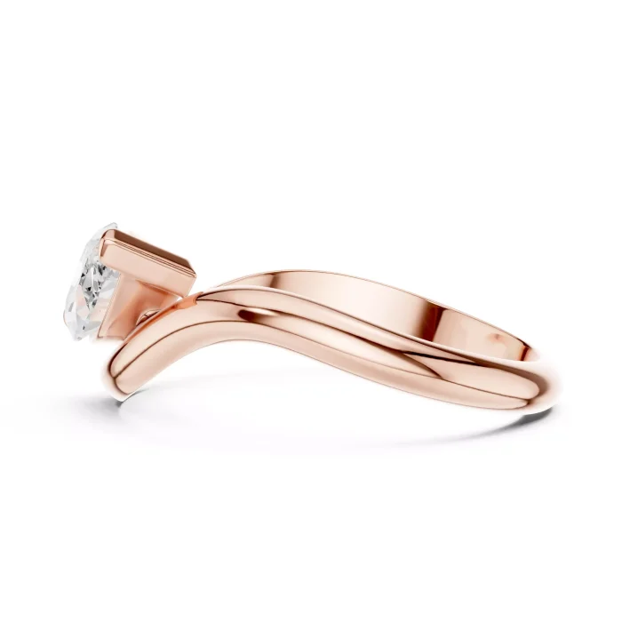 Anillo de Compromiso Solitario Corte Marquesa 1ct - Imagen 5