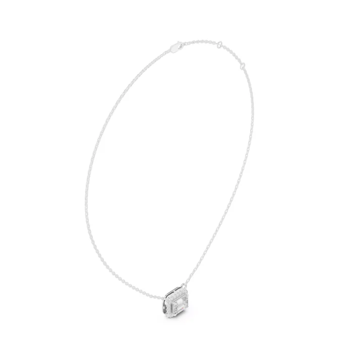 Dije con Diamante Solitario Corte Esmeralda - Imagen 8