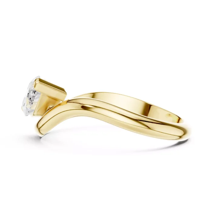 Anillo de Compromiso Solitario Corte Marquesa 1ct - Imagen 2