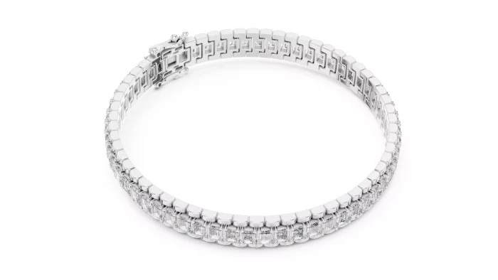 Pulsera de Diamantes Corte Esmeralda en Tendencia - Imagen 10