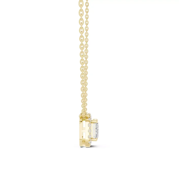 Dije con Diamante Solitario Corte Esmeralda - Imagen 3