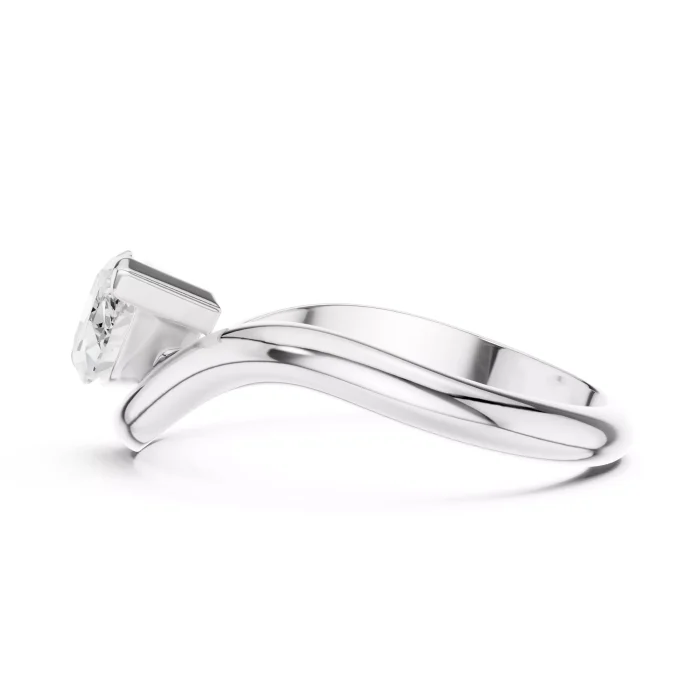 Anillo de Compromiso Solitario Corte Marquesa 1ct - Imagen 8